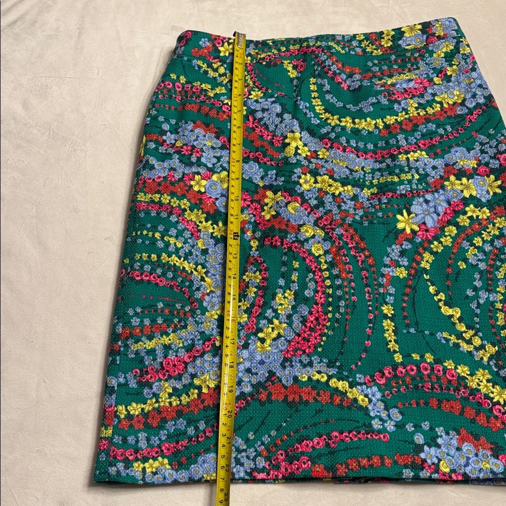 Talbots Green Floral-Print Pencil Skirt - Picture 10 of 11